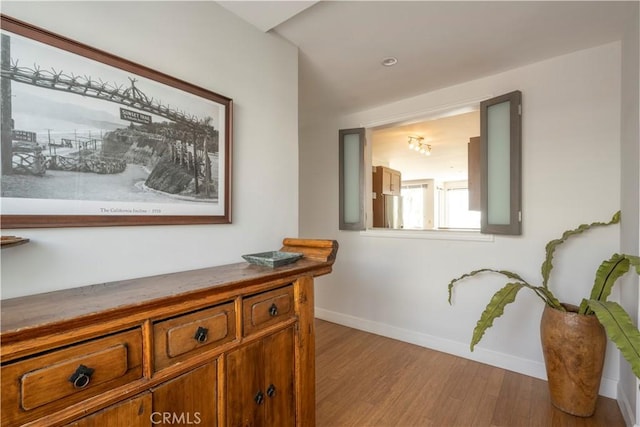 901 Ocean Ave, Santa Monica, CA 90403 - corridor with light wood-type flooring and baseboards