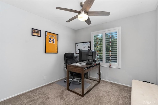 34 Key Largo, Aliso Viejo, CA 92656 - office area featuring ceiling fan and carpet floors