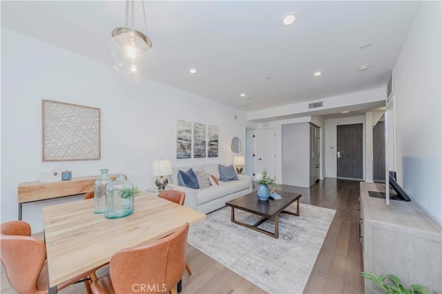 1817 Prosser Ave Unit 305, Los Angeles, CA 90025 - living room featuring wood finished floors and recessed lighting