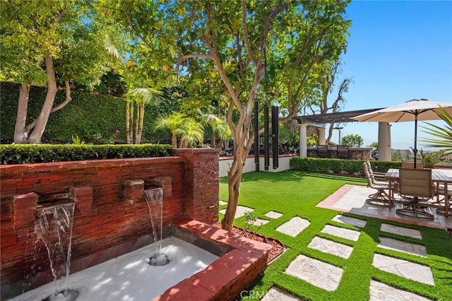 17 Lemans, Newport Coast, CA 92657 - view of green lawn with a patio area