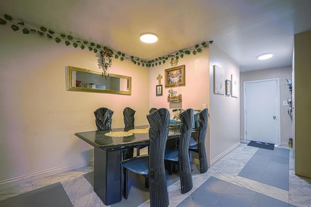 320 W 8th Ave, Escondido, CA 92025 - dining space featuring marble finish floors and baseboards