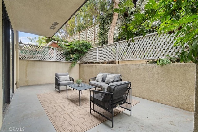 1277 S Beverly Glen Blvd Unit 205, Los Angeles, CA 90024 - view of patio with outdoor lounge area