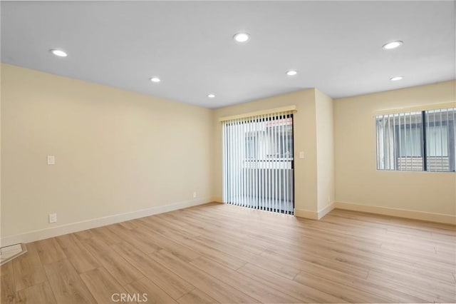 1207 N Columbus Ave, Glendale, CA 91202 - unfurnished room with light wood-style floors, plenty of natural light, and recessed lighting