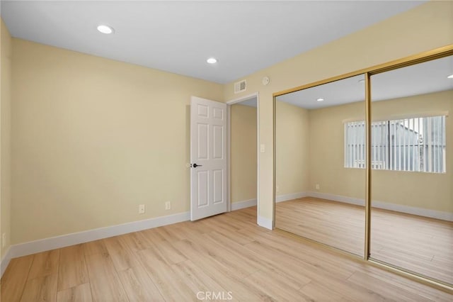 1207 N Columbus Ave, Glendale, CA 91202 - unfurnished bedroom featuring wood finished floors, a closet, and recessed lighting