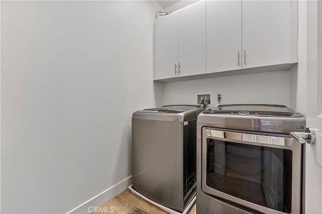6 Fenix St, Rancho Mission Viejo, CA 92694 - laundry room with cabinet space, independent washer and dryer, and light tile patterned floors
