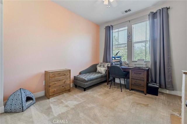 6 Fenix St, Rancho Mission Viejo, CA 92694 - home office with light colored carpet and ceiling fan