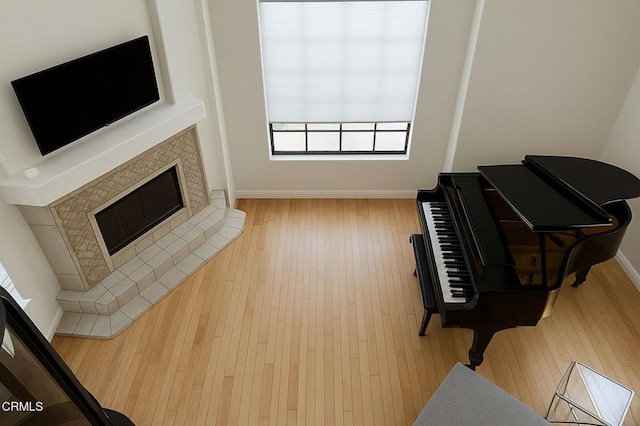 381 Highland Dr, Oxnard, CA 93035 - living room with wood-type flooring and a fireplace