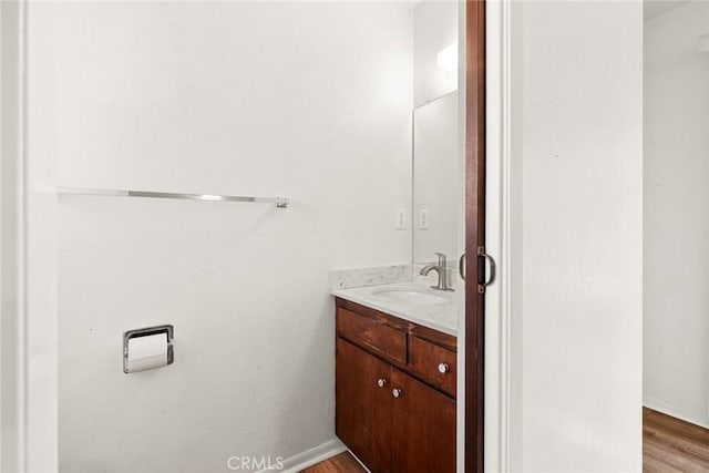 667 Morgan Dr, Chico, CA 95973 - bathroom featuring vanity and wood finished floors