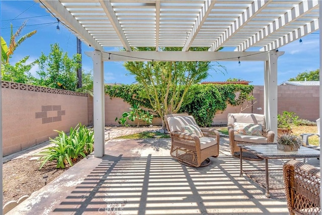 15041 Columbia Ln, Huntington Beach, CA 92647 - fenced backyard with a patio area and a pergola