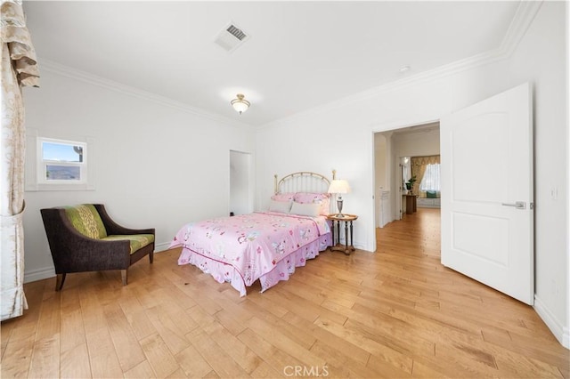 2767 Saleroso Dr, Rowland Heights, CA 91748 - bedroom with light wood-type flooring and ornamental molding