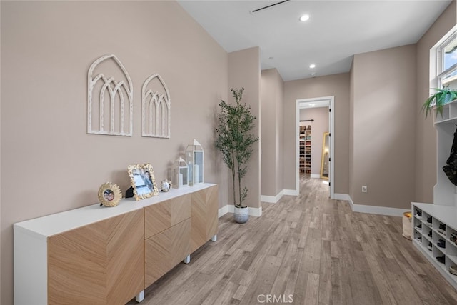 2920 Fairmount Ave, La Crescenta, CA 91214 - hallway featuring light wood-style floors and recessed lighting