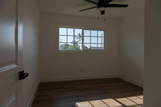 8666 Calaveras Ave, Rancho Cucamonga, CA 91730 - spare room featuring wood finished floors and a ceiling fan