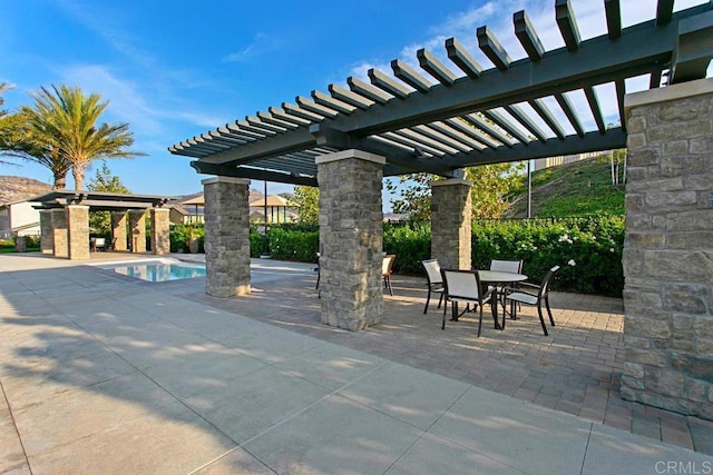 2990Eldenberry St, Escondido, CA 92029 - view of patio / terrace with a pergola and outdoor dining space