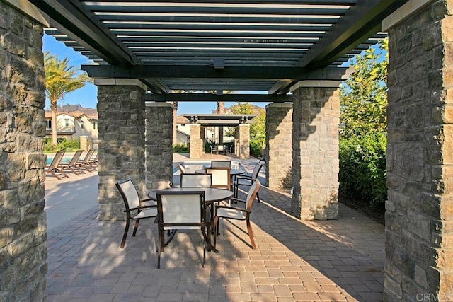 2990Eldenberry St, Escondido, CA 92029 - view of patio / terrace featuring a pergola and outdoor dining area