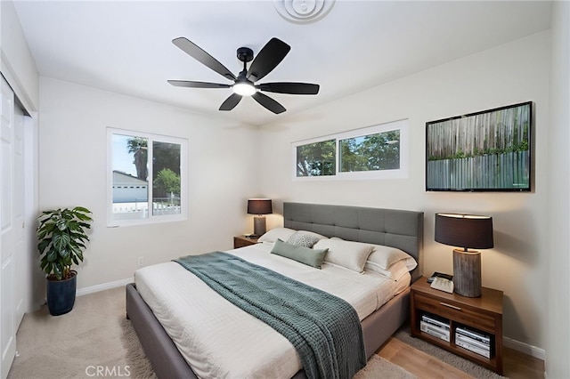 880 E Wright St, Hemet, CA 92543 - bedroom featuring a ceiling fan and a closet