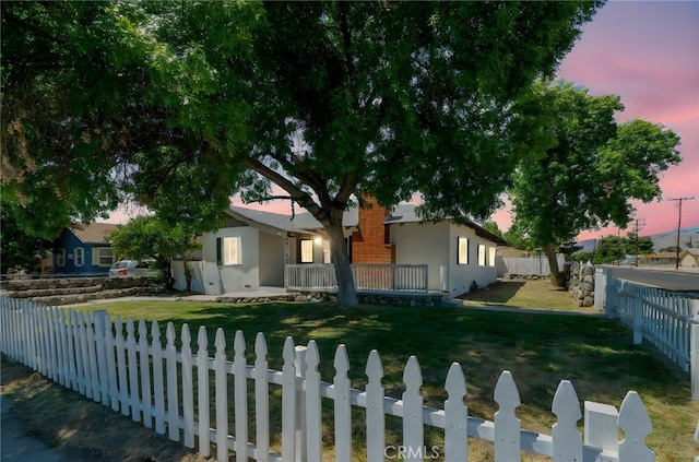 880 E Wright St, Hemet, CA 92543 - view of front of home with a fenced backyard and stucco siding