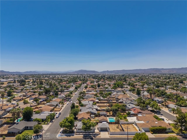 880 E Wright St, Hemet, CA 92543 - aerial perspective of suburban area featuring a mountainous background
