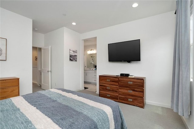 101 Red Brick Dr Unit 5, Simi Valley, CA 93065 - bedroom with carpet floors, recessed lighting, and ensuite bathroom