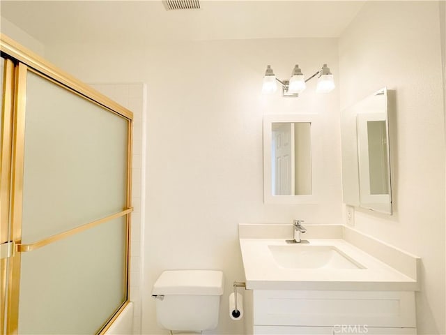 1628 E Palm Ave Unit 5, El Segundo, CA 90245 - bathroom with vanity and bath / shower combo with glass door