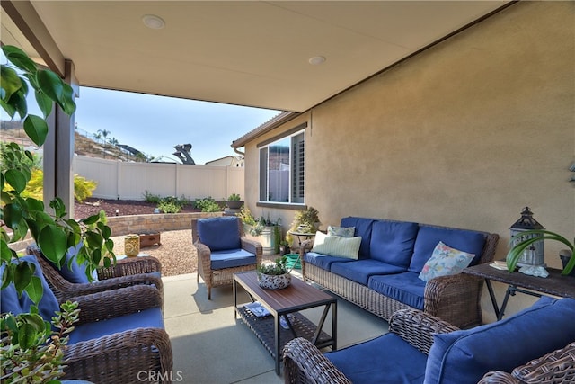 33084 Toledo Bend Ct, Winchester, CA 92596 - view of patio / terrace with an outdoor living space