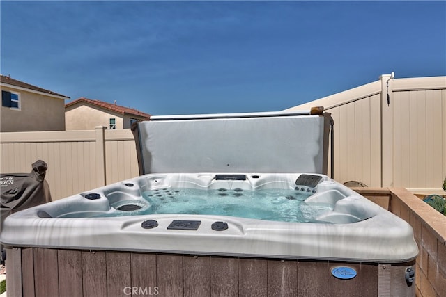 33084 Toledo Bend Ct, Winchester, CA 92596 - view of patio featuring a hot tub