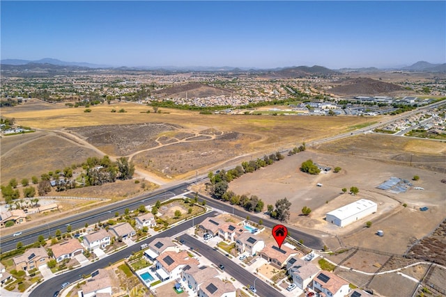 33084 Toledo Bend Ct, Winchester, CA 92596 - aerial view of property and surrounding area featuring a mountainous background