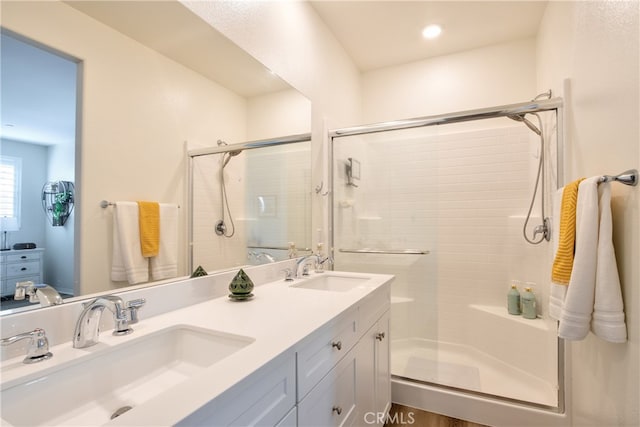 33084 Toledo Bend Ct, Winchester, CA 92596 - bathroom with a stall shower and double vanity