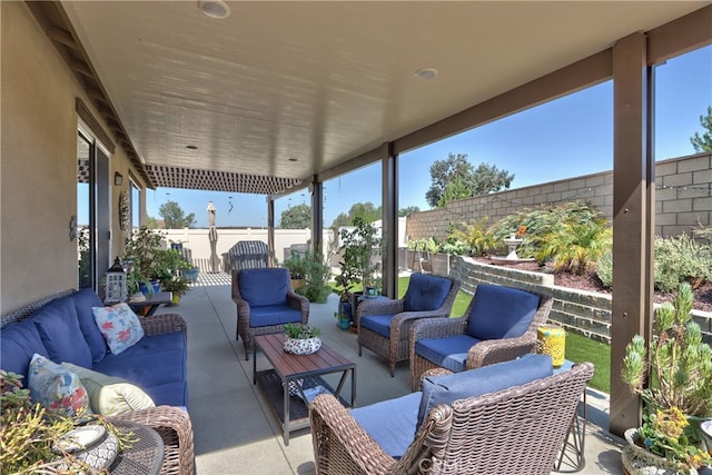 33084 Toledo Bend Ct, Winchester, CA 92596 - fenced backyard featuring an outdoor hangout area and a patio