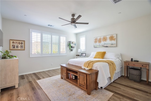 33084 Toledo Bend Ct, Winchester, CA 92596 - bedroom featuring wood finished floors and a ceiling fan