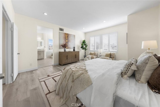 18680 Vantage Pointe Dr, Rowland Heights, CA 91748 - bedroom featuring wood finished floors, recessed lighting, and connected bathroom