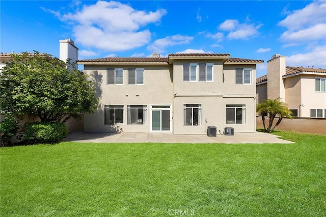18680 Vantage Pointe Dr, Rowland Heights, CA 91748 - rear view of property with a patio, stucco siding, and a tile roof