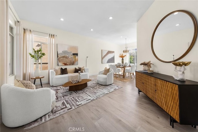 18680 Vantage Pointe Dr, Rowland Heights, CA 91748 - living area with healthy amount of natural light, wood finished floors, and recessed lighting