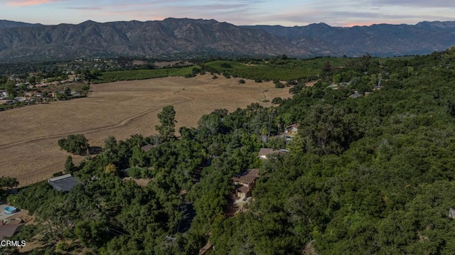 2100 Valley Meadow Dr, Oak View, CA 93022 - aerial view at dusk of a mountain view