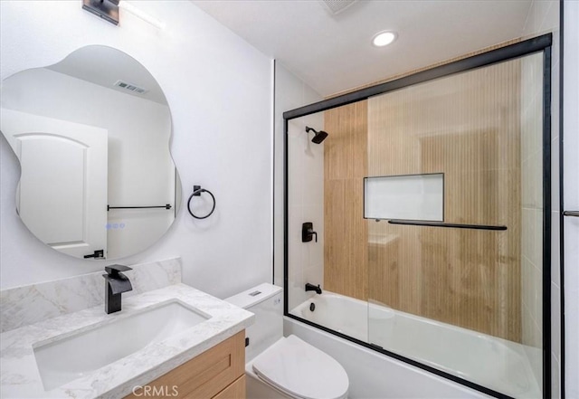 11251 Bowles Ave, Garden Grove, CA 92841 - full bath with vanity, enclosed tub / shower combo, and recessed lighting