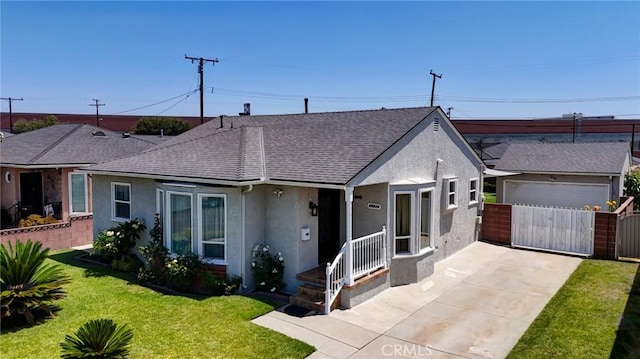 12826 Bombardier Ave, Norwalk, CA 90650 - single story home featuring stucco siding, a shingled roof, a front yard, and driveway