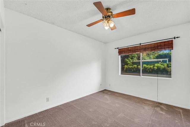 13624 Vose St, Valley Glen, CA 91405 - unfurnished room with carpet floors, a textured ceiling, and a ceiling fan