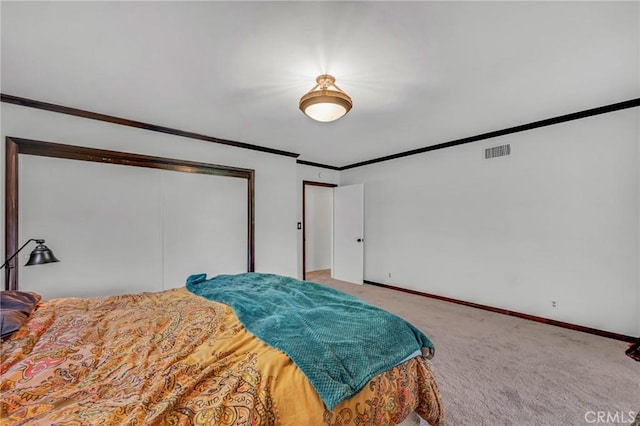 13624 Vose St, Valley Glen, CA 91405 - carpeted bedroom with ornamental molding and a closet