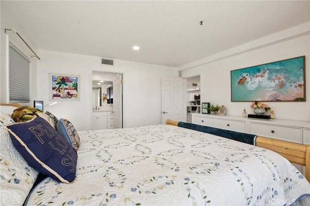 200 Pacific Coast Unit 130, Huntington Beach, CA 92648 - bedroom featuring connected bathroom and recessed lighting