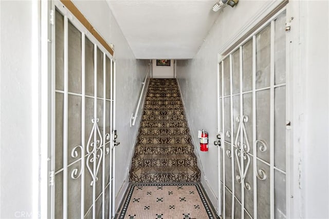 213 S Atlantic Blvd, Alhambra, CA 91801 - stairs with tile patterned flooring
