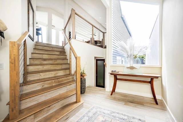 12794 Via Felino, Del Mar, CA 92014 - staircase with wood finished floors