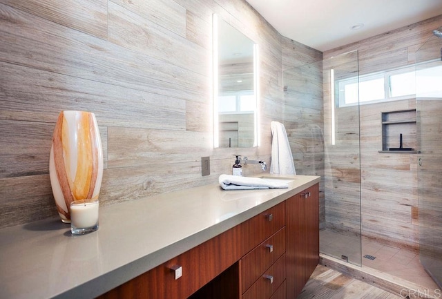 12794 Via Felino, Del Mar, CA 92014 - bathroom featuring vanity and a walk in shower