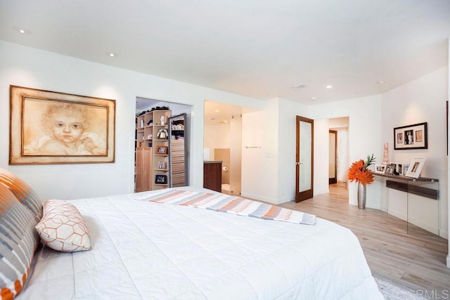 12794 Via Felino, Del Mar, CA 92014 - bedroom with wood finished floors and recessed lighting
