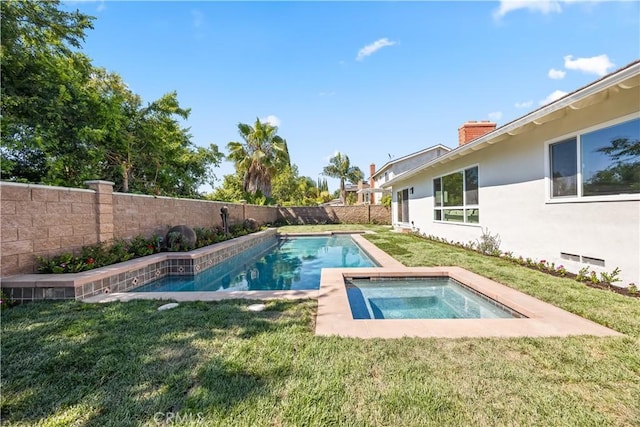 1809 Celeste Ln, Fullerton, CA 92833 - view of swimming pool featuring an in-ground hot tub and a fenced backyard