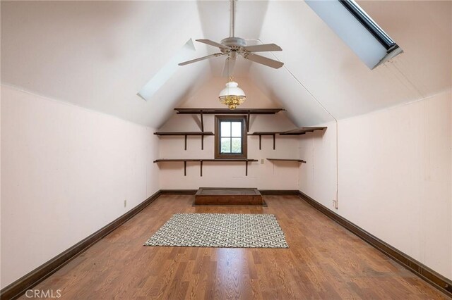 31681 Peppertree, San Juan Capistrano, CA 92675 - additional living space featuring wood finished floors, ceiling fan, and lofted ceiling