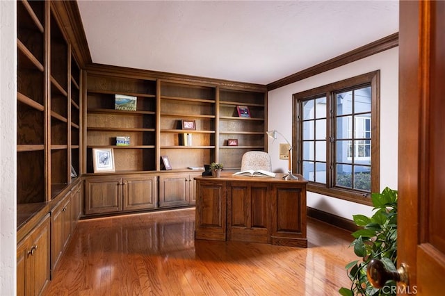 31681 Peppertree, San Juan Capistrano, CA 92675 - unfurnished office featuring wood finished floors and crown molding