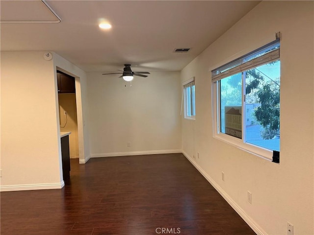 800 Grand Ave Unit A12, Diamond Bar, CA 91765 - spare room featuring a ceiling fan and dark wood finished floors