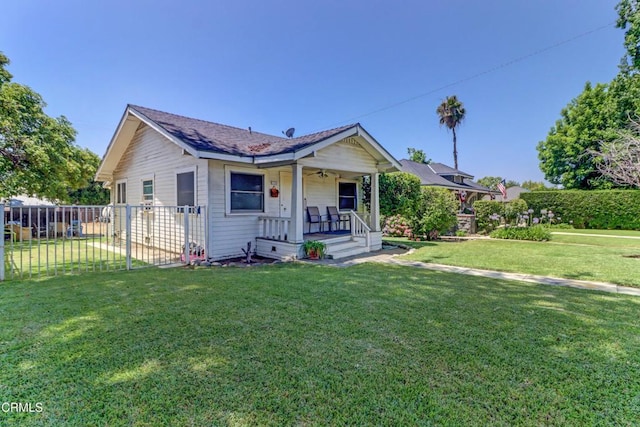 320 W Lemon Ave, Monrovia, CA 91016 - bungalow-style house with covered porch and a ceiling fan