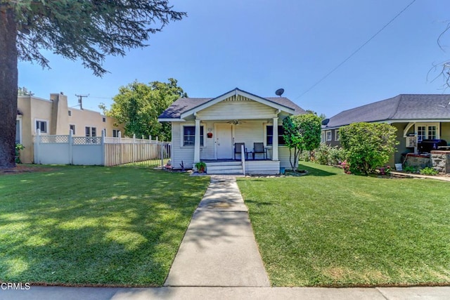 320 W Lemon Ave, Monrovia, CA 91016 - bungalow-style home featuring a porch and a ceiling fan