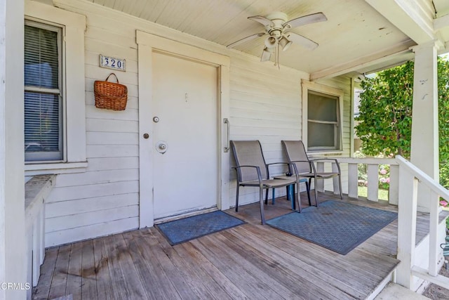 320 W Lemon Ave, Monrovia, CA 91016 - deck featuring a ceiling fan