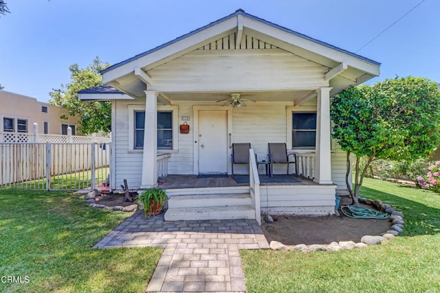 320 W Lemon Ave, Monrovia, CA 91016 - view of front facade with a ceiling fan and a porch